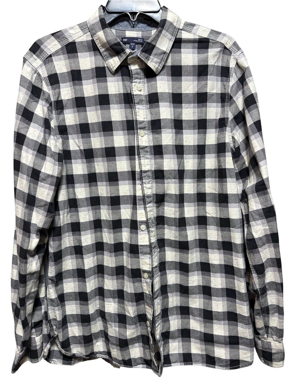GAP Black & White Check Plaid Button-Down Shirt